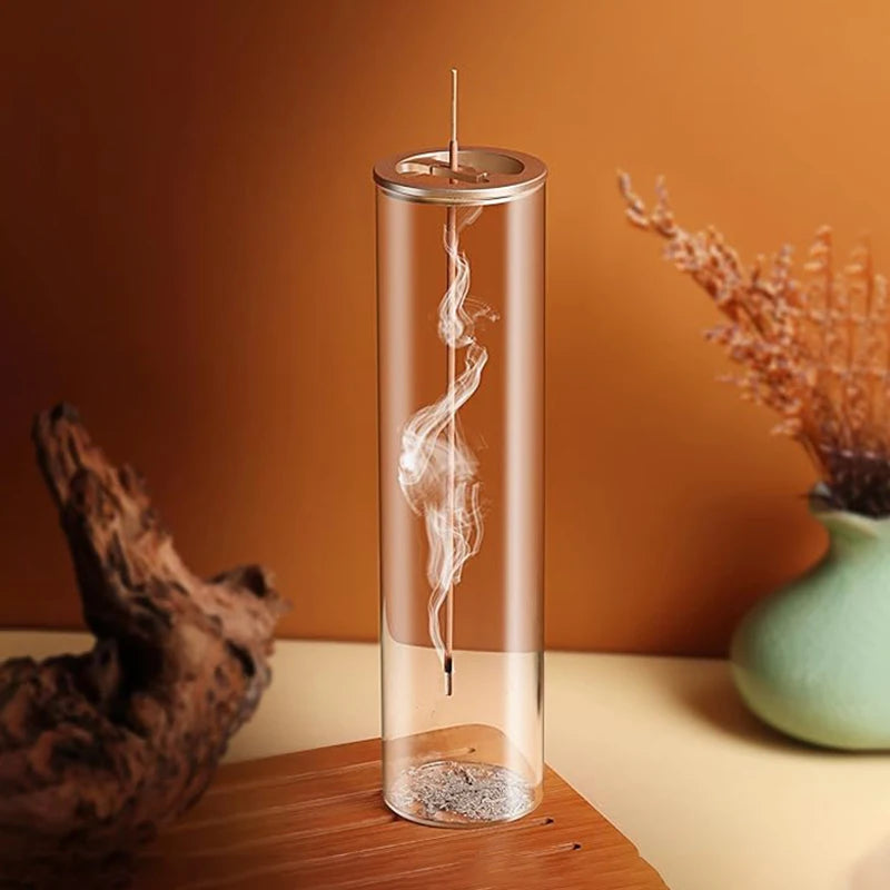 Porte-encens en verre Anti-cendres